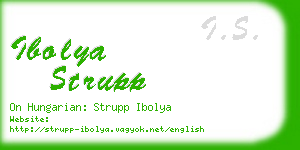 ibolya strupp business card